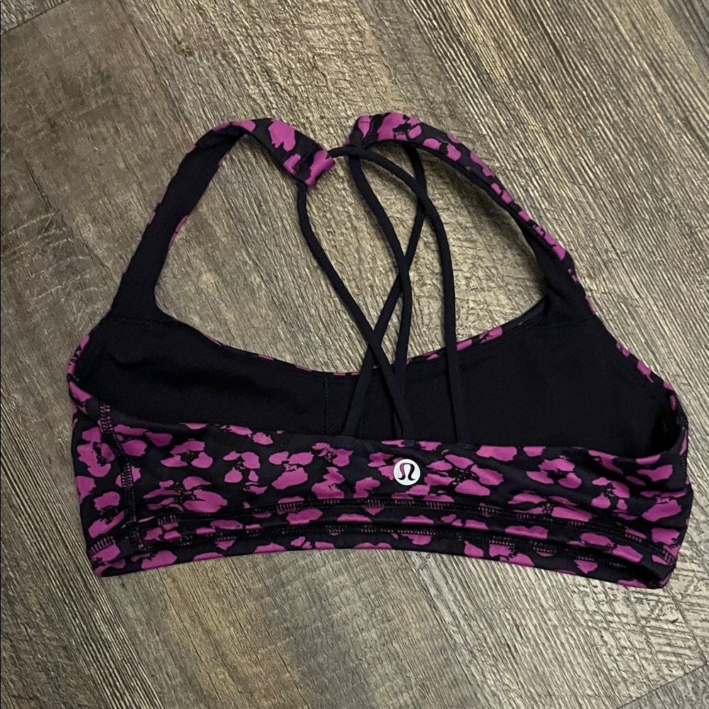 lululemon athletica Black and Pink Pattern Sports Bra***5 for $25.00***